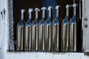 bottles in a line